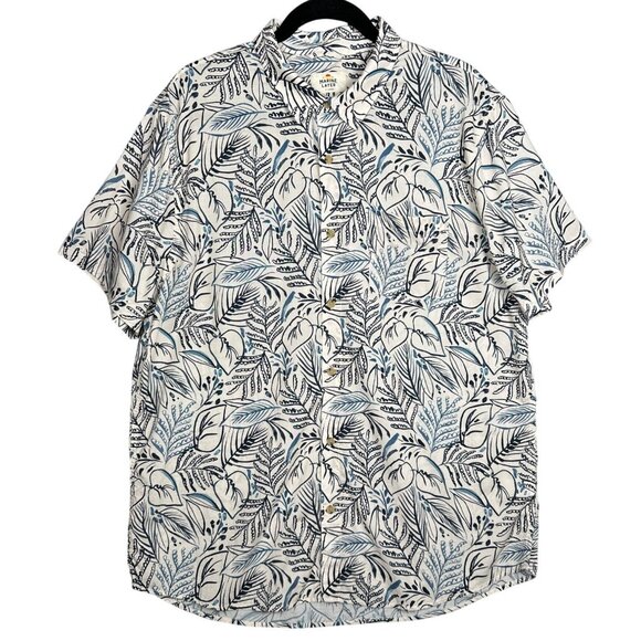 Marine Layer Shirt Mens X-Large White Floral Aloha Hawaii Beach Coastal Casual - Picture 2 of 10